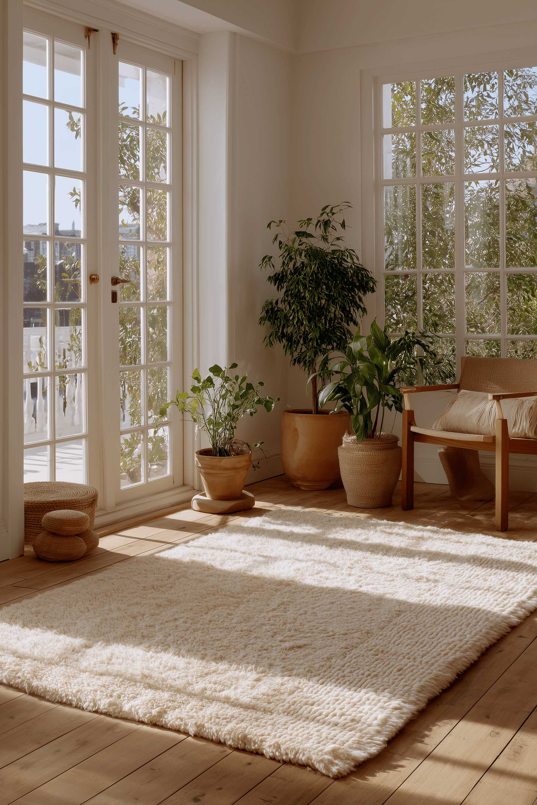 Sustainable Moroccan rug in a slow decor