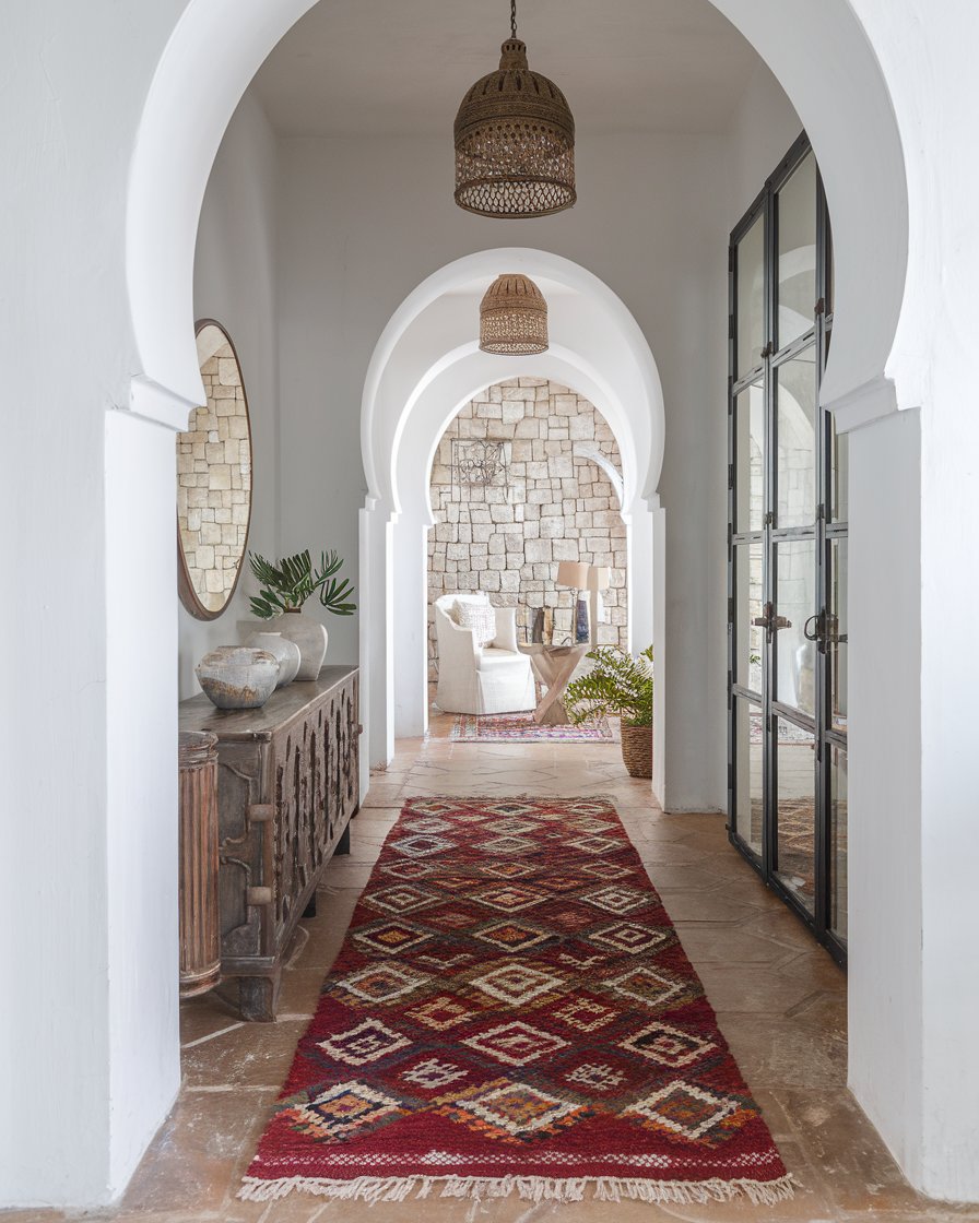 moroccan rug Runner on hallway