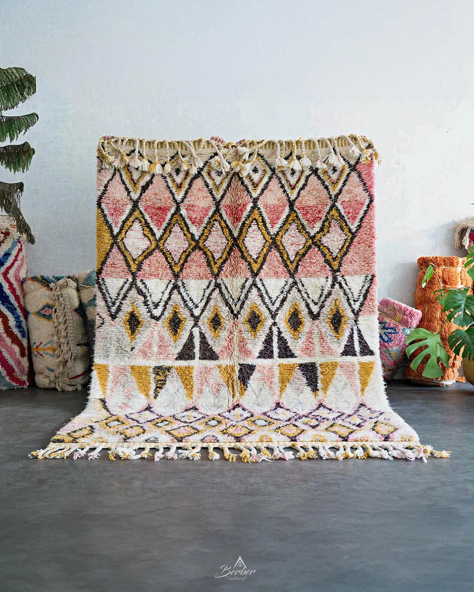 Abstract Boujaad Rug 3 X 5 Ft | 90 X 150 Cm