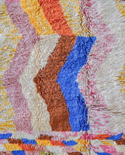 Abstract Pink Rug 3 X 5 Ft | 90 X 150 Cm / With Tassels / Short (0.4” / 1 cm)