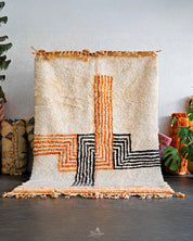 Authentic Boho Rug 3 X 5 Ft | 90 X 150 Cm / With Tassels / Short (0.4” / 1 cm)