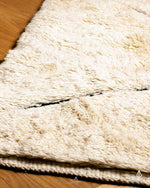 Beni Ourain Rug Runner 2 X 6 Ft | 60 X 180 Cm / With Tassels / Short (0.4” / 1 cm)