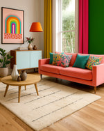 Wool Beni Ourain Rug 3 X 5 Ft | 90 X 150 Cm / With Tassels / Short (0.4” / 1 cm)