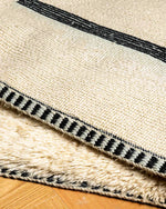 Wool Beni Ourain Rug 3 X 5 Ft | 90 X 150 Cm / With Tassels / Short (0.4” / 1 cm)