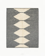 Beni Ourain Moroccan Rug 3 X 5 Ft | 90 X 150 Cm / With Tassels / Short (0.4” / 1 cm)