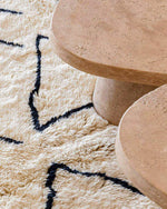 Patterned Berber Rug 3 X 5 Ft | 90 X 150 Cm / With Tassels / Short (0.4” / 1 cm)