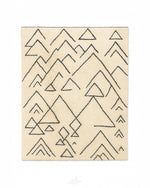 Patterned Berber Rug 3 X 5 Ft | 90 X 150 Cm / With Tassels / Short (0.4” / 1 cm)