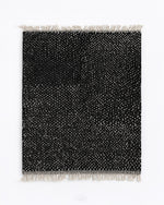 Black Dotted Rug 3 X 5 Ft | 90 X 150 Cm / With Tassels / Short (0.4” / 1 cm)