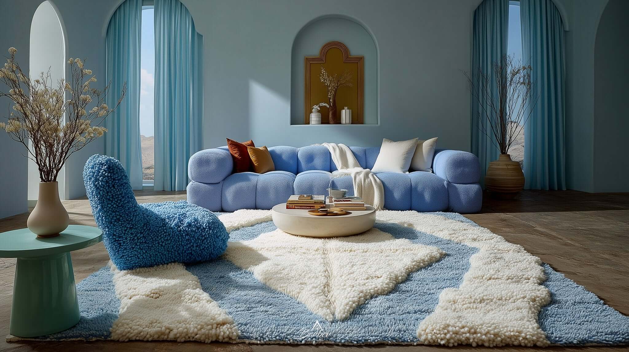 Blue-Moroccan-rugs-cover-desktop-7-Berber Handicraft
