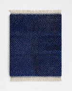 Blue Dotted Berber Rug 3 X 5 Ft | 90 X 150 Cm / With Tassels / Short (0.4” / 1 cm)