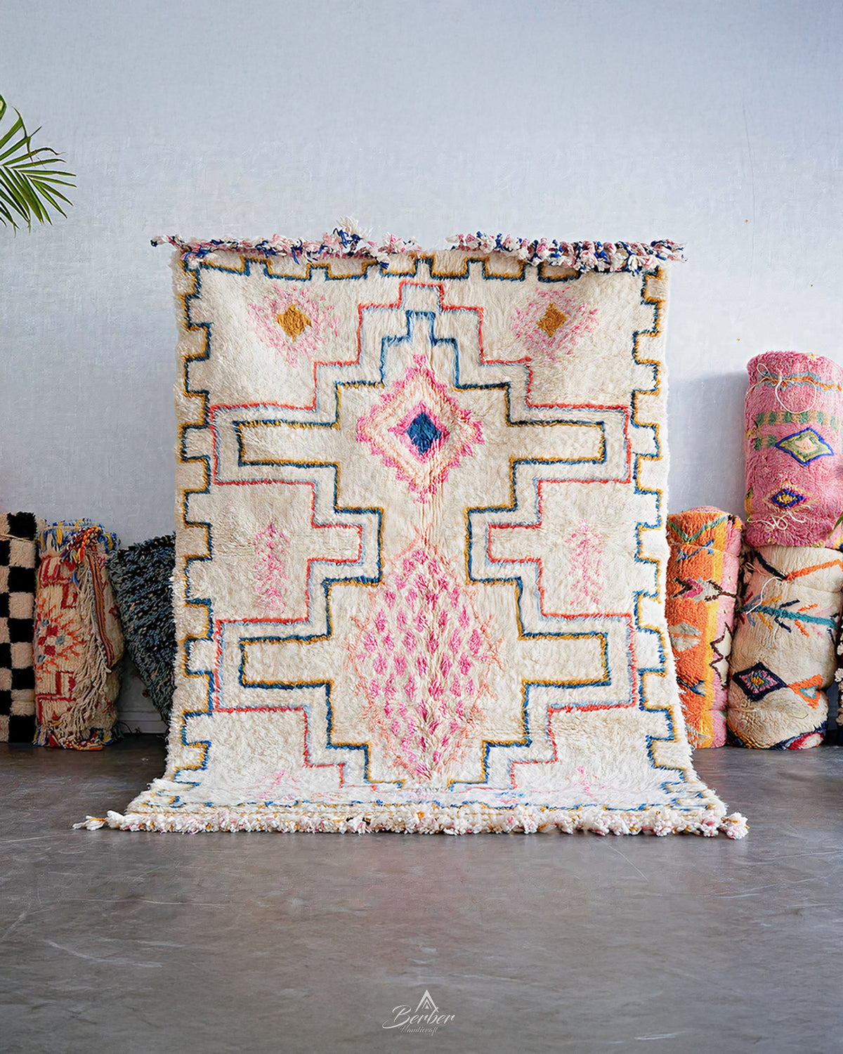Bohemian Azilal Rug 3 X 5 Ft | 90 X 150 Cm / With Tassels / Short (0.4” / 1 cm)
