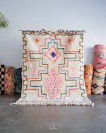 Bohemian Azilal Rug 3 X 5 Ft | 90 X 150 Cm / With Tassels / Short (0.4” / 1 cm)