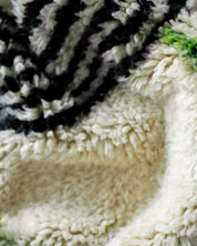 Bohemian Green Rug 3 X 5 Ft | 90 X 150 Cm / With Tassels / Short (0.4” / 1 cm)