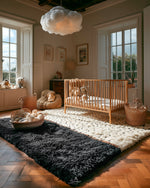 Black and White Polka Dot Rug