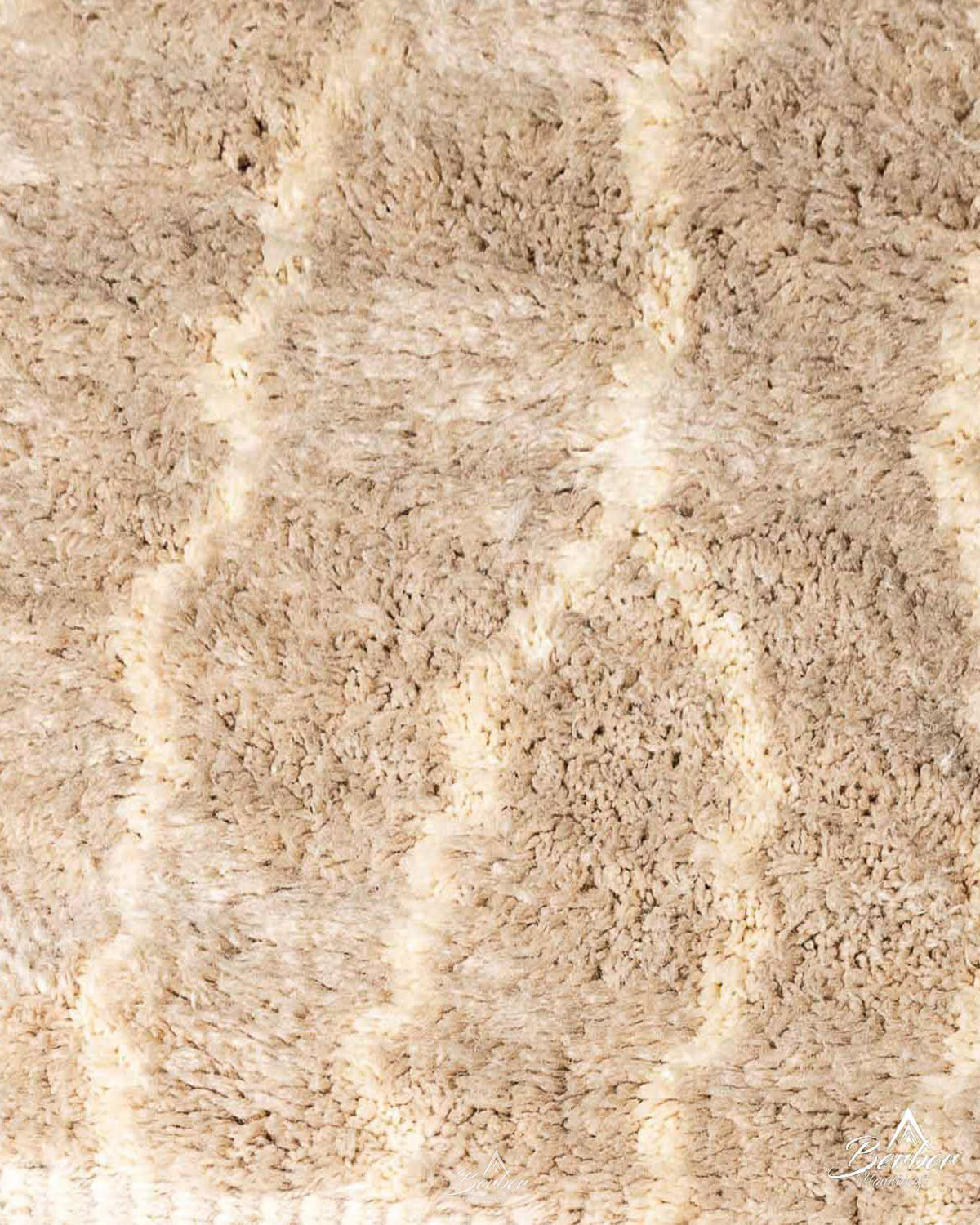 Brown Beni Ourain Rug 3 X 5 Ft | 90 X 150 Cm / With Tassels / Short (0.4” / 1 cm)