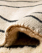Natural Wool Shag Rug 3 X 5 Ft | 90 X 150 Cm / With Tassels / Short (0.4” / 1 cm)