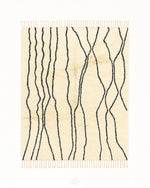 Natural Wool Shag Rug 3 X 5 Ft | 90 X 150 Cm / With Tassels / Short (0.4” / 1 cm)