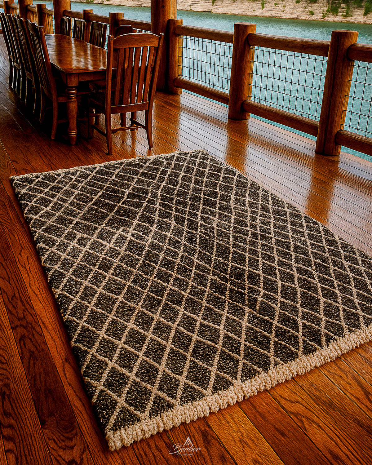 Bold Berber Rug 3 X 5 Ft | 90 X 150 Cm / With Tassels / Short (0.4” / 1 cm)