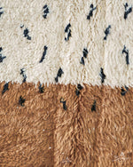 Brown Boho Moroccan Rug 3 X 5 Ft | 90 X 150 Cm / With Tassels / Short (0.4” / 1 cm)