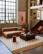 Brown Boho Moroccan Rug 3 X 5 Ft | 90 X 150 Cm / With Tassels / Short (0.4” / 1 cm)
