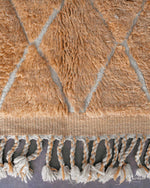Brown Trellis Rug 3 X 5 Ft | 90 X 150 Cm / With Tassels / Short (0.4” / 1 cm)