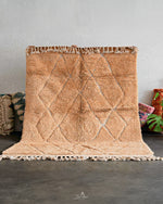 Brown Trellis Rug 3 X 5 Ft | 90 X 150 Cm / With Tassels / Short (0.4” / 1 cm)