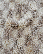 Brown Checkered Runner 2 X 6 Ft | 60 X 180 Cm / With Tassels / Short (0.4” / 1 cm)