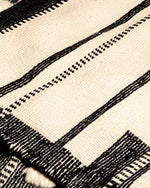 Checkered Wool Rug 3 X 5 Ft | 90 X 150 Cm / With Tassels / Short (0.4” / 1 cm)