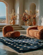 Checkered Berber Rug 3 X 5 Ft | 90 X 150 Cm / With Tassels / Short (0.4” / 1 cm)