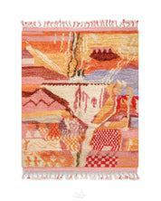 Colorful Moroccan Rug 3 X 5 Ft | 90 X 150 Cm / With Tassels / Short (0.4” / 1 cm)