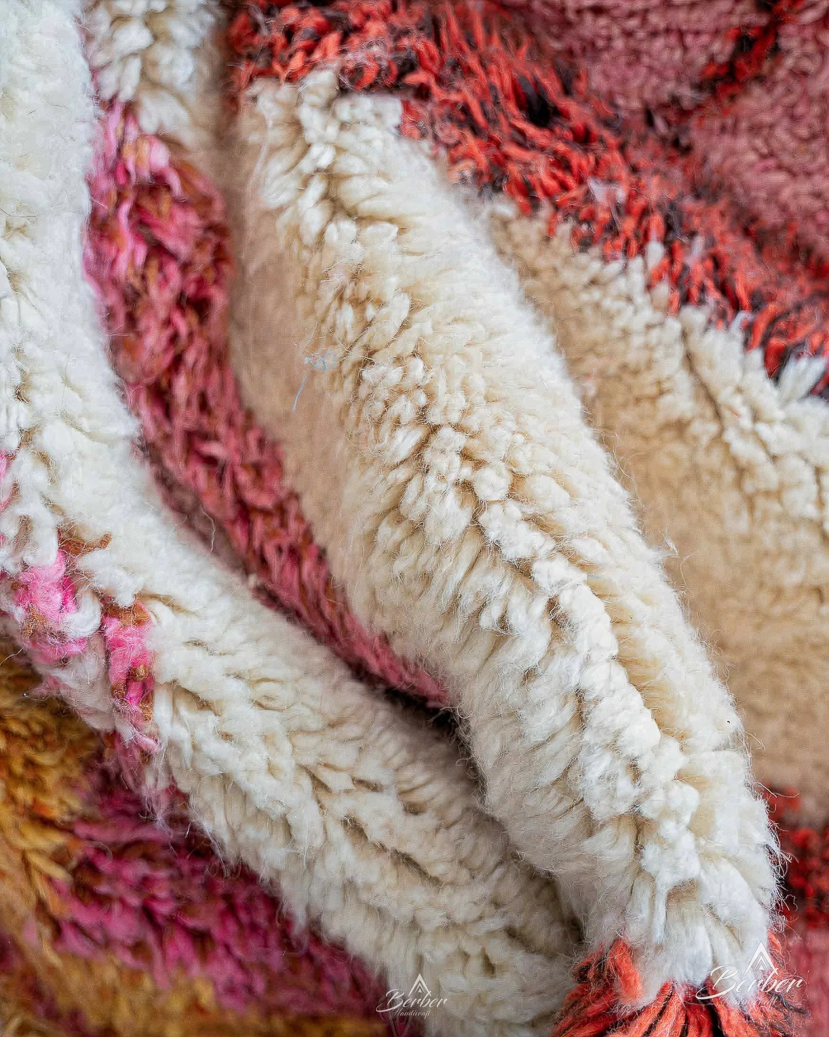 Colorful Moroccan Rug 3 X 5 Ft | 90 X 150 Cm / With Tassels / Short (0.4” / 1 cm)