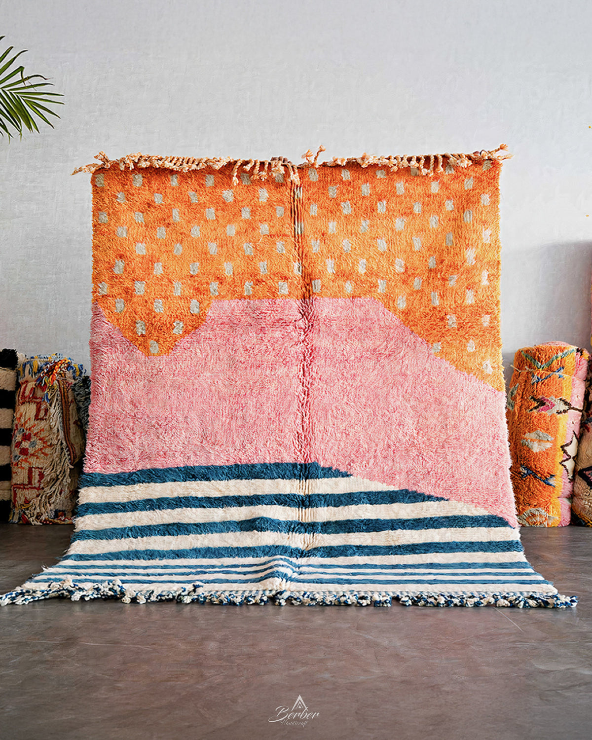 Colorful Accent Rug 3 X 5 Ft | 90 X 150 Cm / With Tassels / Short (0.4” / 1 cm)