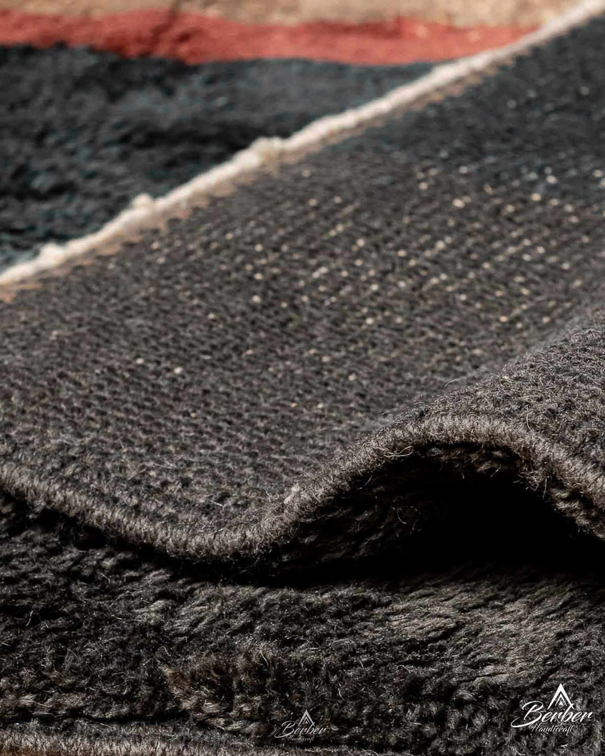 Custom Berber Moroccan Rug 3 X 5 Ft | 90 X 150 Cm / With Tassels / Short (0.4” / 1 cm)