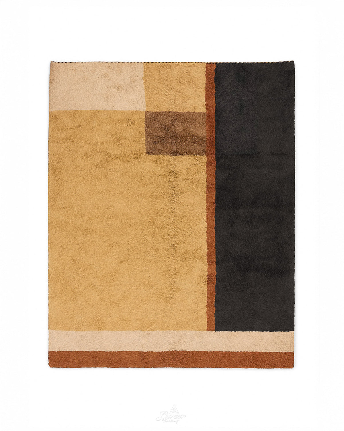 Custom Berber Moroccan Rug 3 X 5 Ft | 90 X 150 Cm / With Tassels / Short (0.4” / 1 cm)
