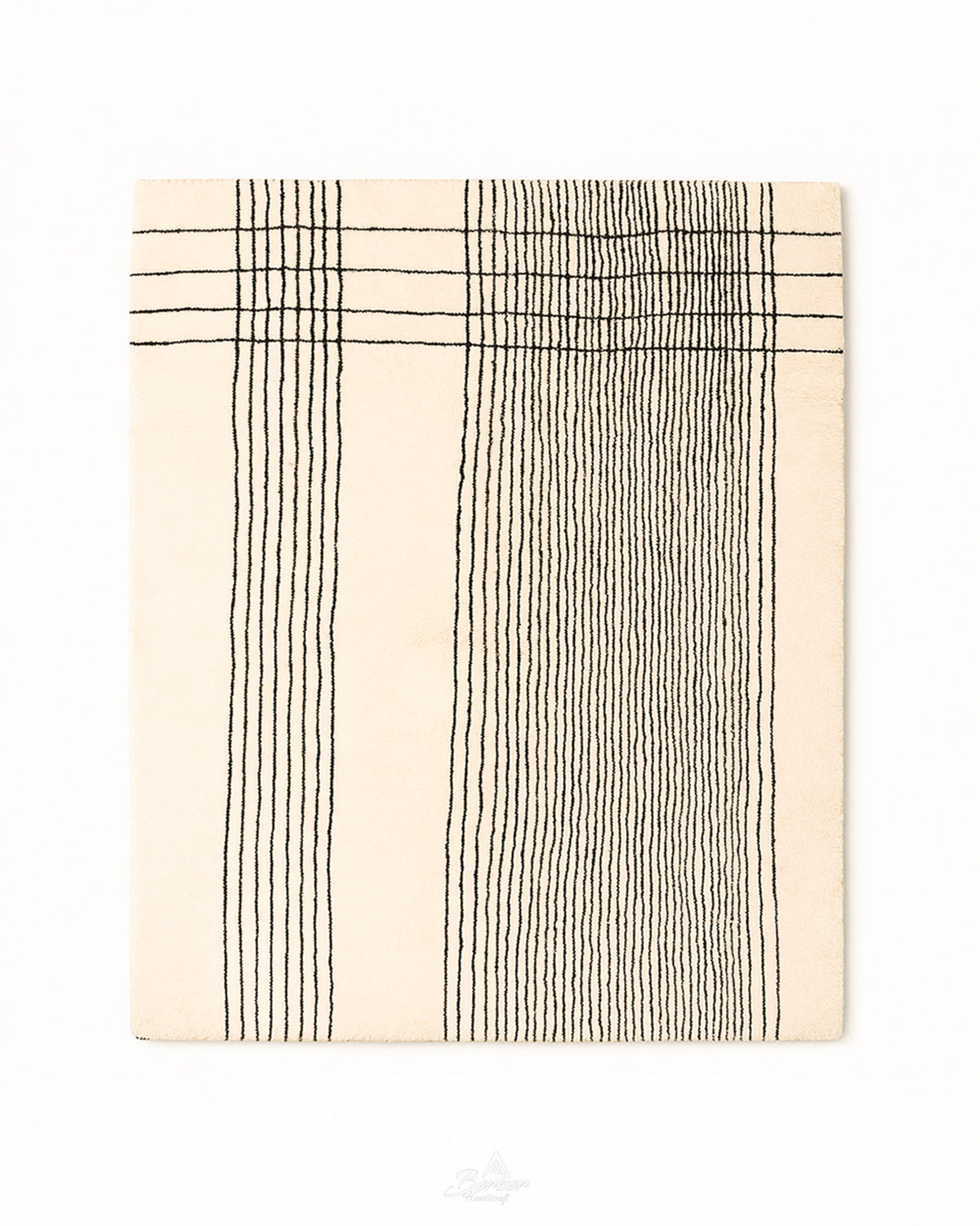 Custom Beni Ourain Rug 3 X 5 Ft | 90 X 150 Cm / With Tassels / Short (0.4” / 1 cm)