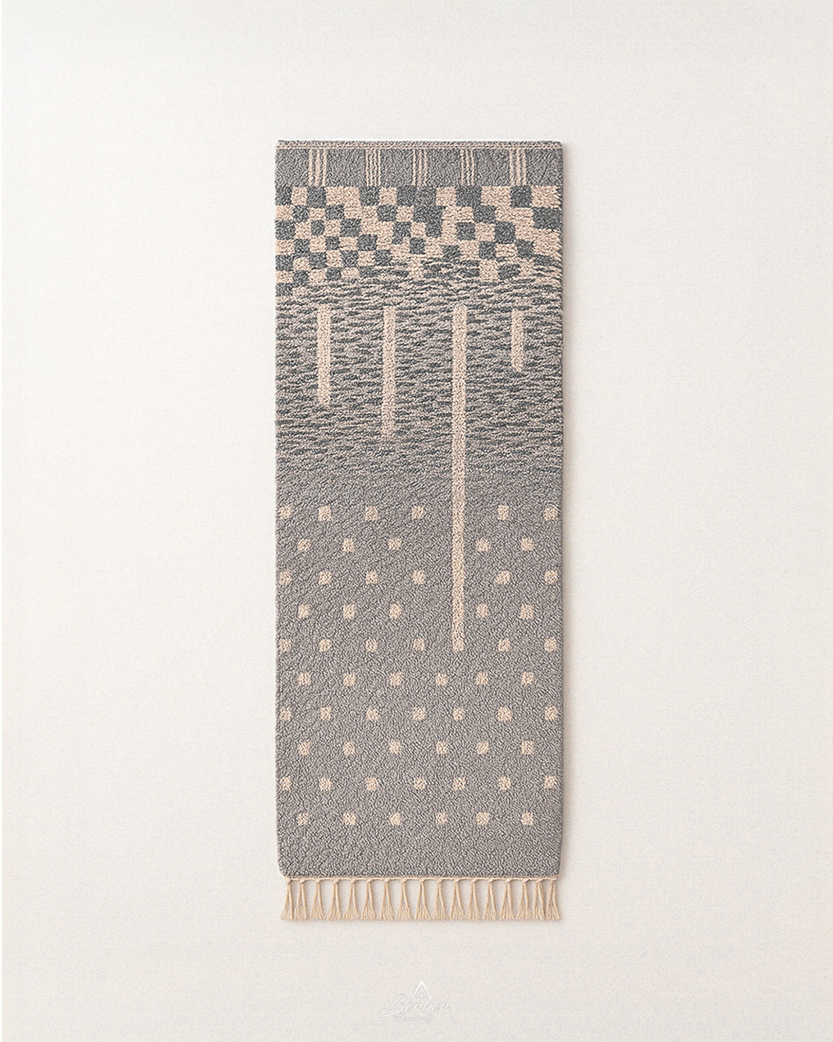 Brown Runner Rug 3 X 5 Ft | 90 X 150 Cm / With Tassels / Short (0.4” / 1 cm)