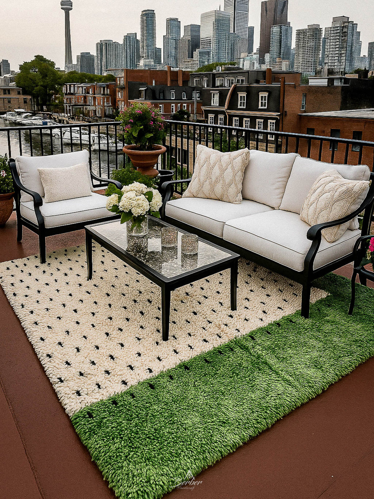 Green Boho Rug