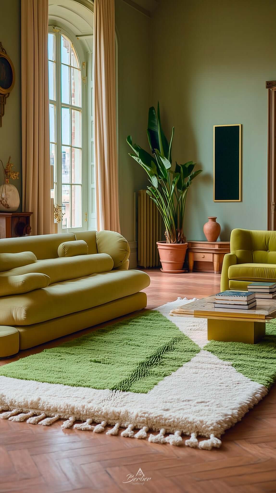 Green-Moroccan-rugs-cover-Mobile-4-Berber Handicraft
