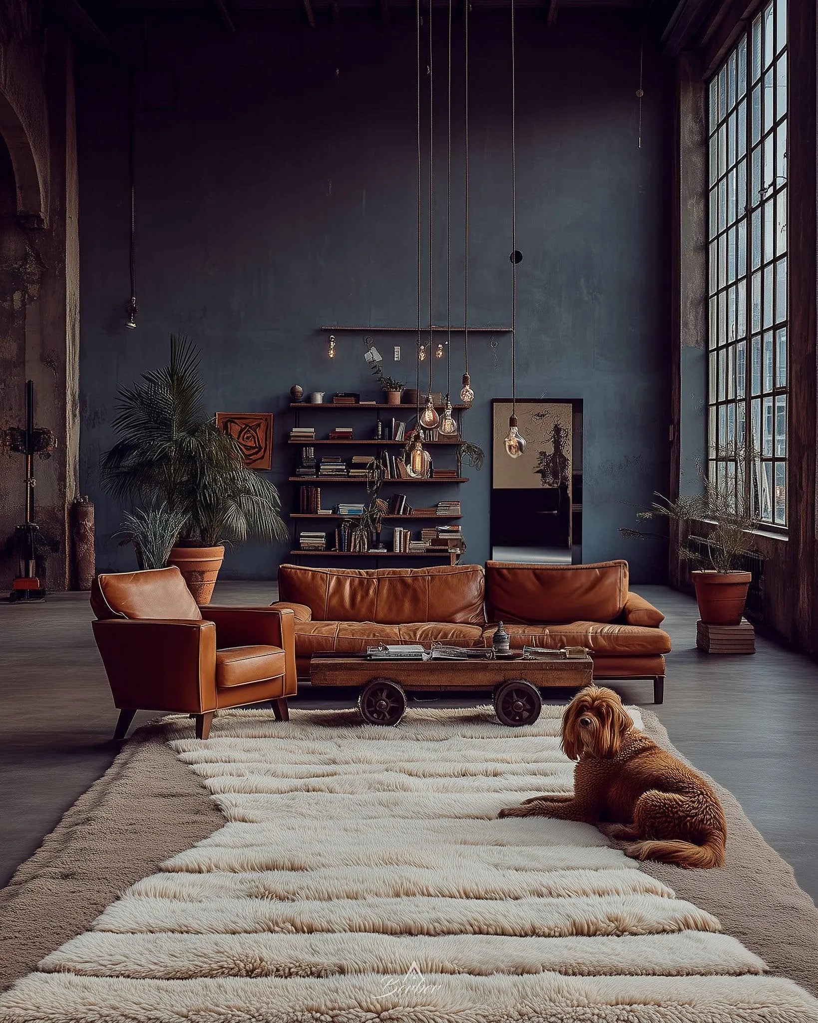 Handmade Beni Ourain Rug 3 X 5 Ft | 90 X 150 Cm / With Tassels / Short (0.4” / 1 cm)