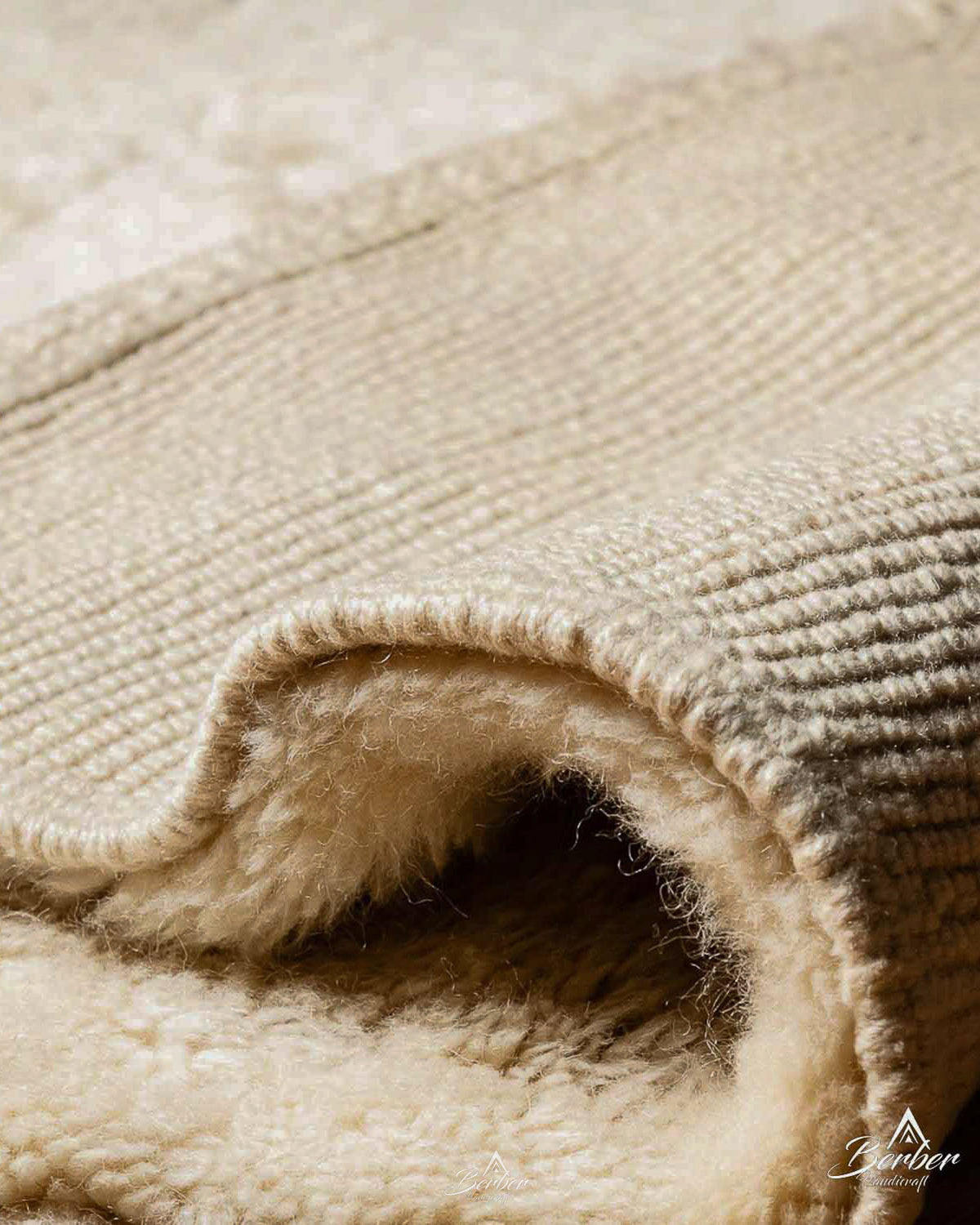 Moroccan Handmade Rug 3 X 5 Ft | 90 X 150 Cm / With Tassels / Short (0.4” / 1 cm)