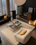 Handwoven nuLOOM Rug 3 X 5 Ft | 90 X 150 Cm / With Tassels / Short (0.4” / 1 cm)