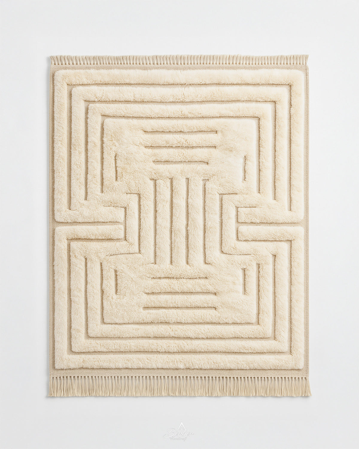 Handwoven nuLOOM Rug 3 X 5 Ft | 90 X 150 Cm / With Tassels / Short (0.4” / 1 cm)