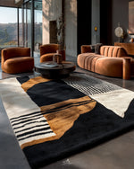 Handwoven Rug 3 X 5 Ft | 90 X 150 Cm / With Tassels / Short (0.4” / 1 cm)