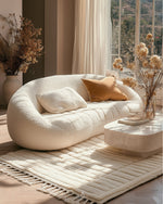 Ivory Moroccan Rug 3 X 5 Ft | 90 X 150 Cm / With Tassels / Short (0.4” / 1 cm)