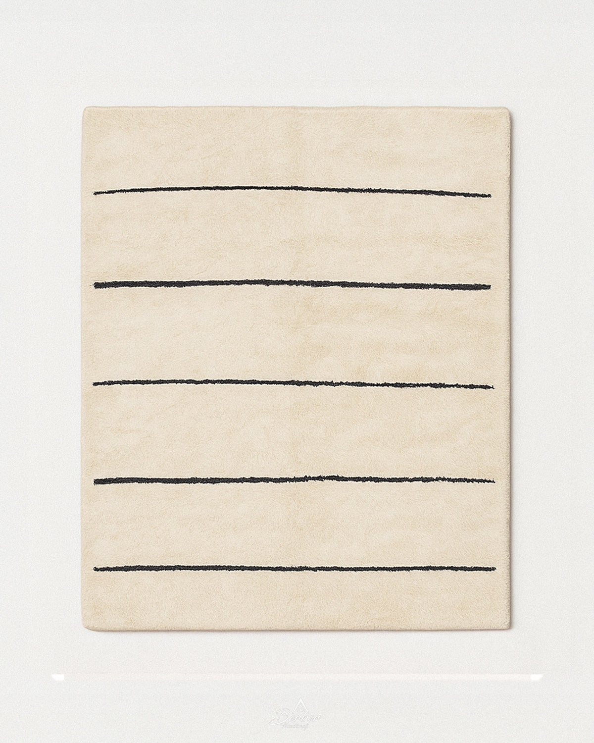Soft Moroccan Area Rug 3 X 5 Ft | 90 X 150 Cm / With Tassels / Short (0.4” / 1 cm)