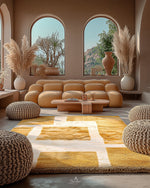 Area Wool Rug 3 X 5 Ft | 90 X 150 Cm / With Tassels / Short (0.4” / 1 cm)