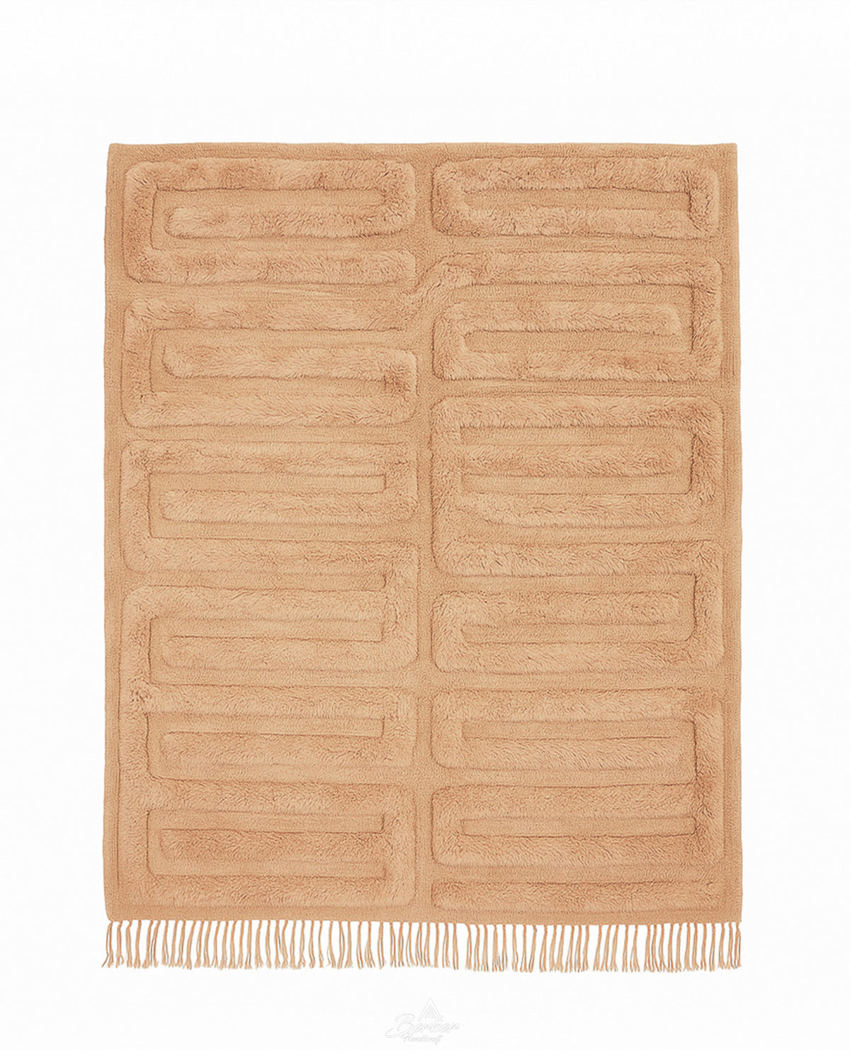 Area Moroccan Rug 3 X 5 Ft | 90 X 150 Cm / With Tassels / Short (0.4” / 1 cm)