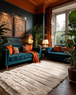 Berber Area Rug 3 X 5 Ft | 90 X 150 Cm / With Tassels / Short (0.4” / 1 cm)