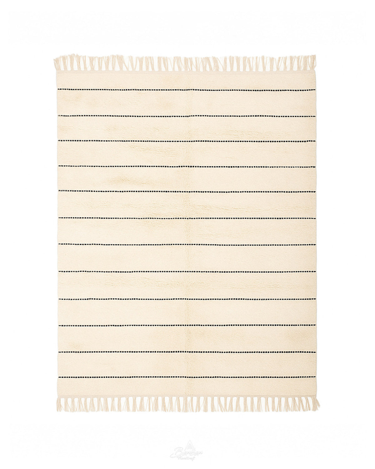 Berber Area Rug 3 X 5 Ft | 90 X 150 Cm / With Tassels / Short (0.4” / 1 cm)