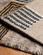 Striped Brown Moroccan Rug 3 X 5 Ft | 90 X 150 Cm / With Tassels / Short (0.4” / 1 cm)